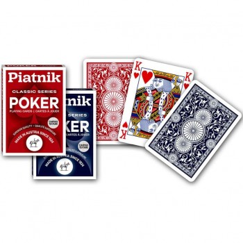 Piatnik Classic Series 4 Index Pokerio kortos 1 vnt. (raudonos arba mėlynos)